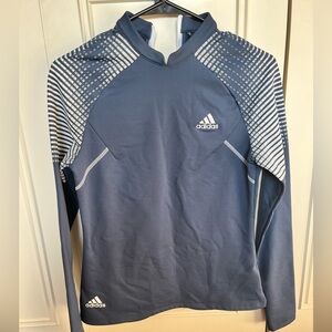 Women’s adidas sweatshirt. Size Xs, blue with zipper detailing on the back